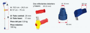 Baston ingles infantil medidas