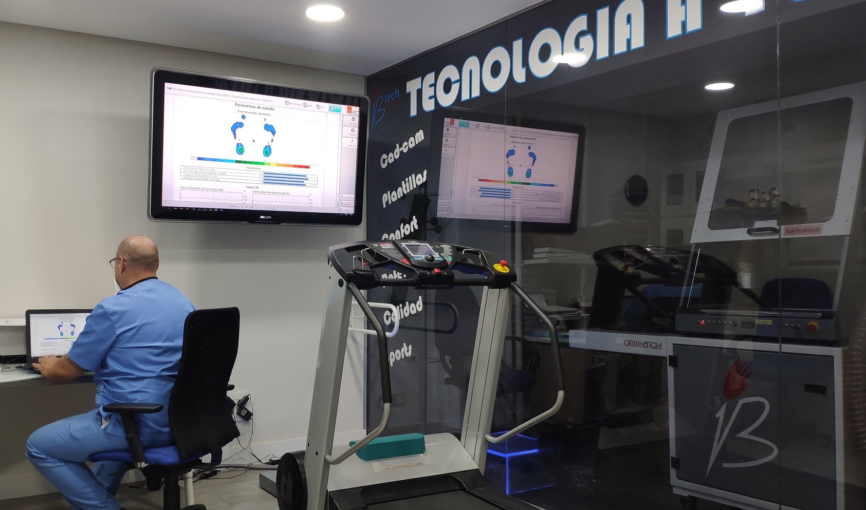 estudio de la pisada y marcha de Ortopedia Juan Bravo